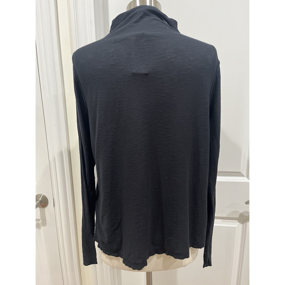 New! Michael Stars Mock Neck Swing T Shirt Long Sleeve Black One Size retail $88 - Picture 6 of 15